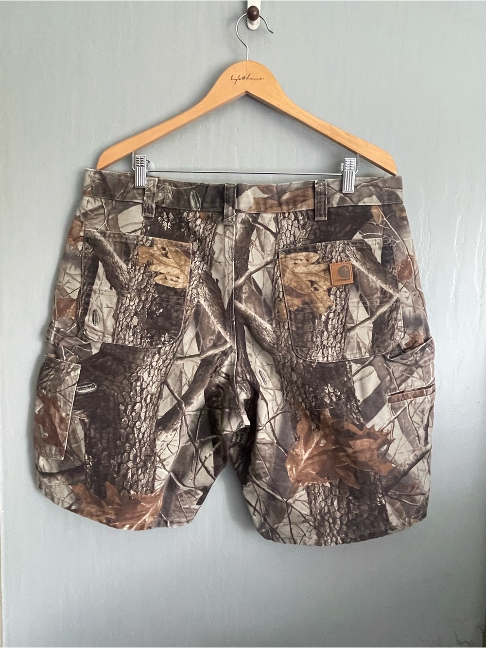 Carhartt B191 CMO Realtree Hardwoods Camo Carpenter Work Shorts Men’s W38